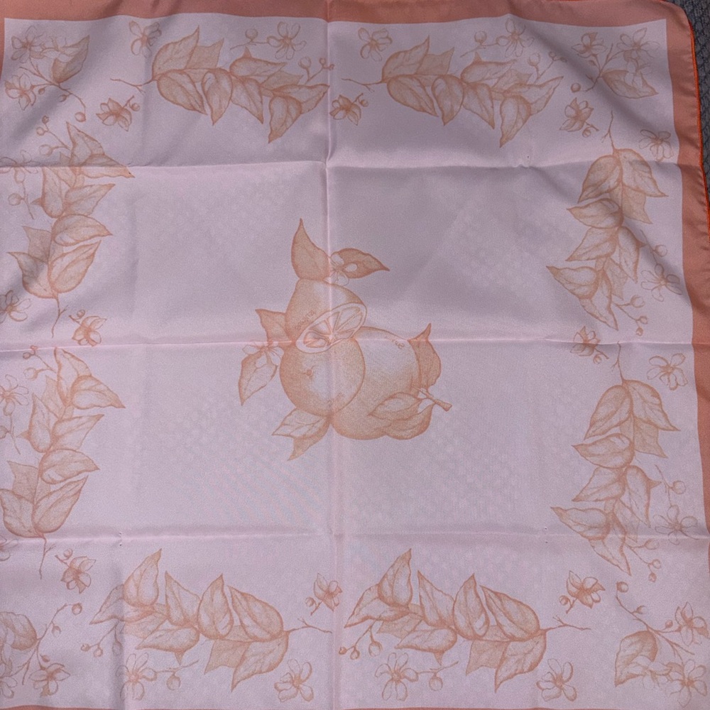 Orange and Pink Sunkist Leafy Scarf - Picture 4 of 5
